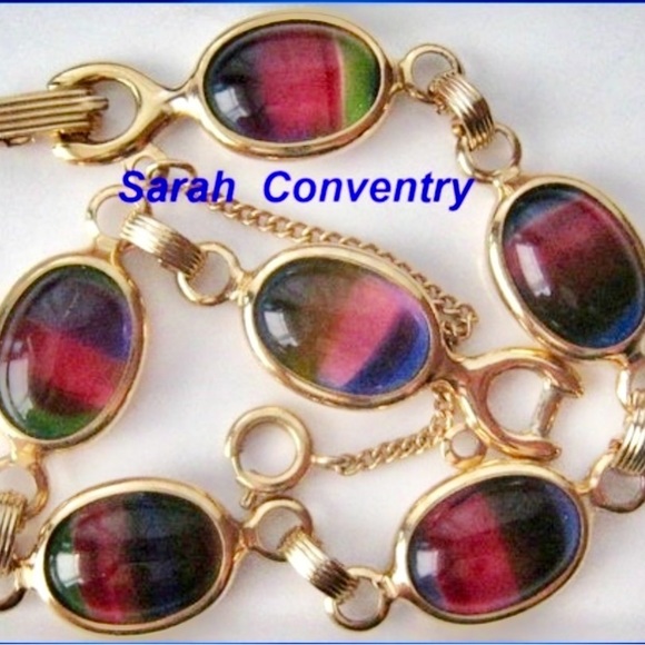 Sarah Coventry Bracelet Glass gold tone & multi colored - Picture 7 of 11